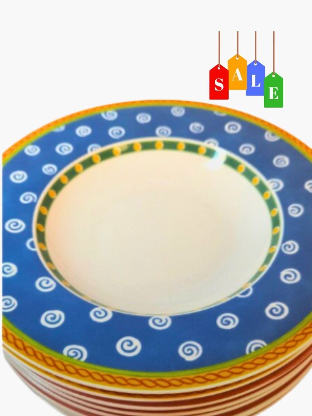Vintage Villeroy & Boch Twist-Clea Large Rim Soup Bowl Fine Vilbo China Germany